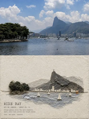 当代拙朴材料拼构海报