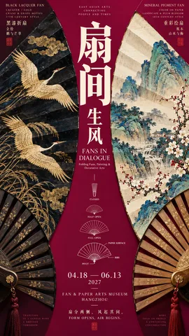 中轴夹景文化海报生成器