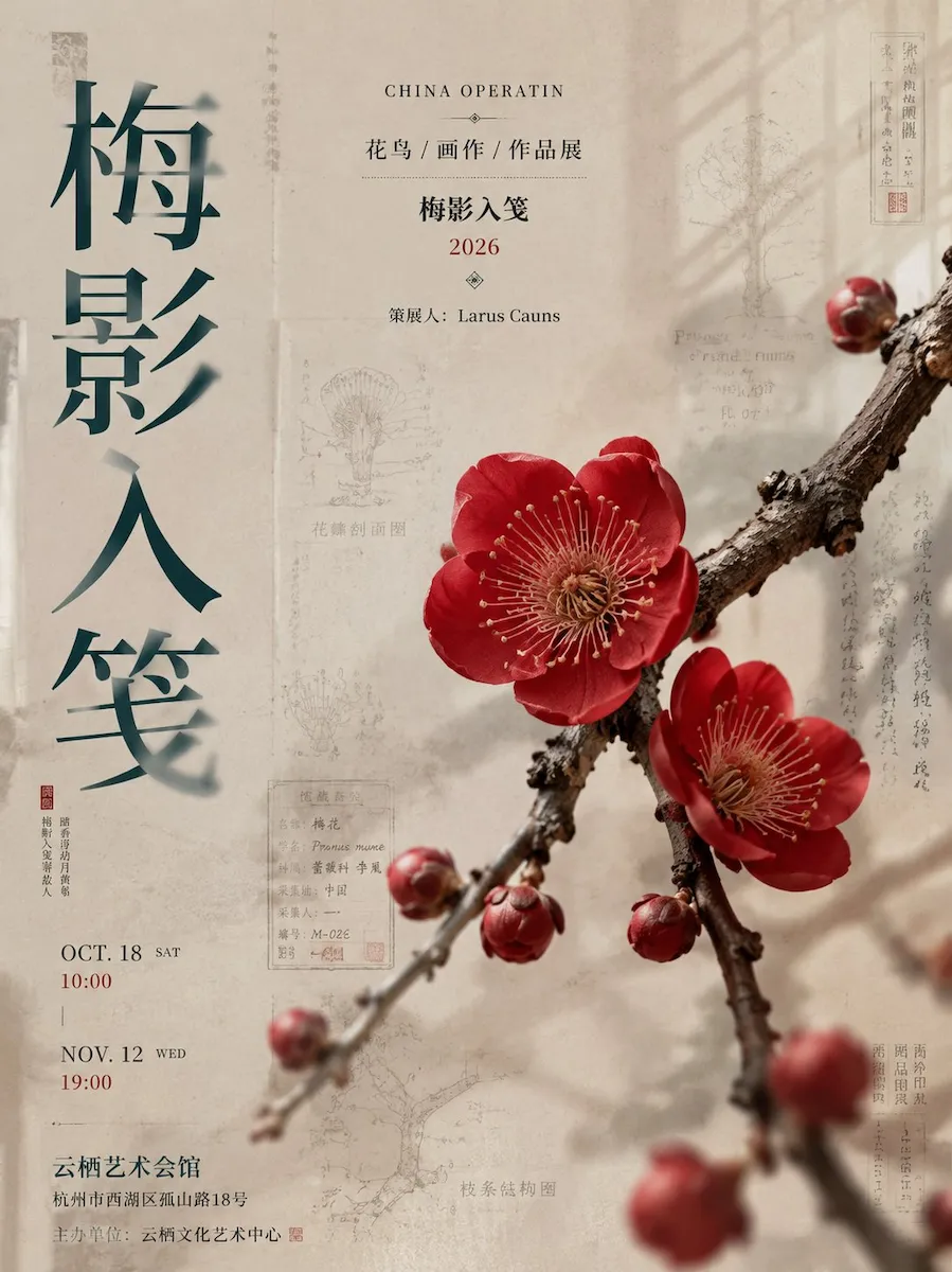 新中式艺术展览海报